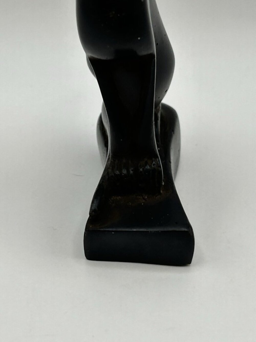 Vintage Egyptian Bastet Cat Figurine Black Carved Resin Statue 4” Retro Witchy - Picture 7 of 16